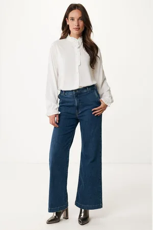 Mexx Blouse Ruffle Gebroken Wit Dames