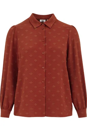 WE Fashion Dames blouse met structuur - Curve