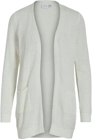 VILA Vest Vidalo L/s Knit Cardigan- Noos 14097125 White Alyssum Dames
