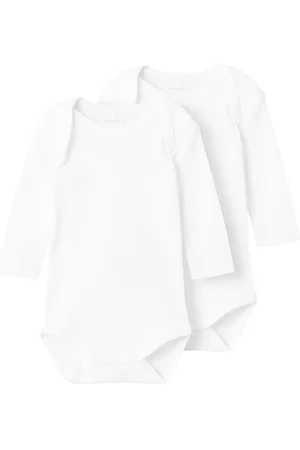 NAME IT NBNBODY 2P LS SOLID WHITE NOOS Unisex Body