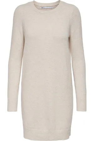 ONLY ONLRICA LIFE L/S O-NECK DRESS KNT NOOS Dames Jurk