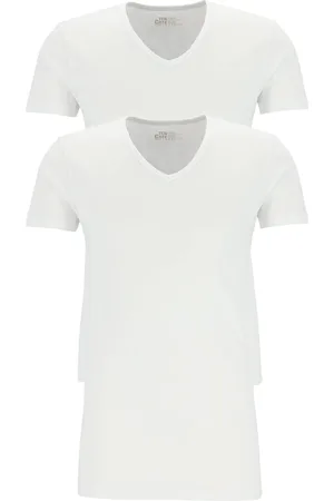 Ten Cate Basic T-shirt V-hals - 2 Pack 001 White - maat L (L) - Heren Volwassenen - 100% katoen- 32299-001-L