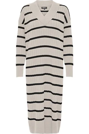 ONLY ONLNEW TESSA L/S MIDI V DRESS KNT NOOS Dames Jurk