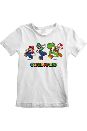 Super Mario T-Shirt met Korte Mouwen voor kinderen Running Pose Wit - 3-4 Jaar