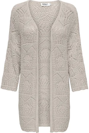 ONLY Vest Onlbeach Life 7/8 Long Cardigan Ex 15324381 Pumice Stone Dames