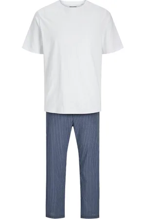 JACK & JONES Heren Pyjamaset JACBASIC Wit/
