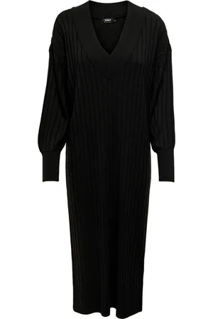 ONLY ONLNEW TESSA L/S MIDI V DRESS KNT NOOS Dames Jurk