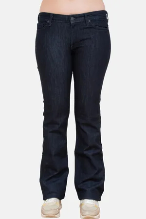 7 for all Mankind Jeans FLYNT figuur in blauw stiksel op achterzakken - slim bootcut - - 32