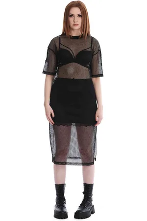 Banned Retro Wanda Fishnet Lange jurk - 2XL