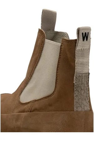 Woden Chelsea Boots suède lichtbruin
