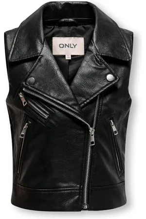 ONLY KOGVERA FAUX LEATHER WAISTCOAT OTW Meisjes Biker