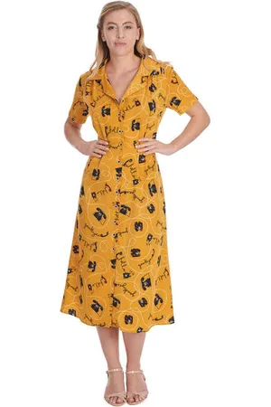 Banned Retro Call Me Lange jurk - 2XL