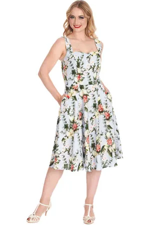 Banned Retro Bloom Swing Halter Flare jurk - 4XL