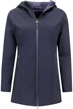 Matogla Dames Winterjas Lang - Winterjas Dames Waterdicht - Double Face - Slim Fit Damesjas - Blauwe Jas