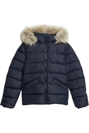 Tommy Hilfiger ESSENTIAL DOWN FUR HOOD JACKET Meisjes Jas - Blue