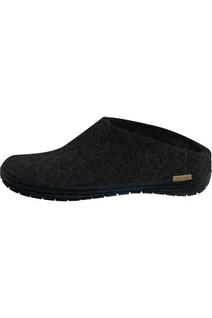 Glerups Dames en Heren pantoffels Naturkautschuksohle Schwarz
