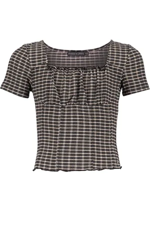Frankie & Liberty Meisjes top - Macy - Fresh / Zwart geruit