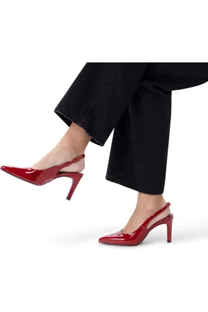 Manfield Dames - Rode lakleren slingbacks