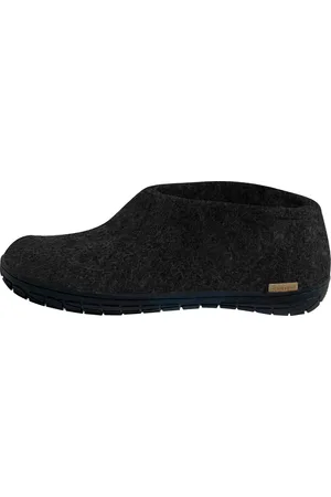 Glerups Dames en Heren slippers Naturkautschuksohle Schwarz