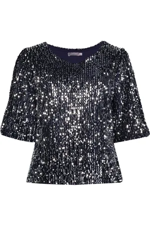 Geisha T-shirt Top Met Pailletten 43959 20 Midnighblue Dames