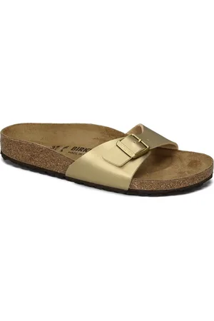 Birkenstock Madrid BF Gold Narrow Dames Slippers - Gold