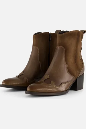 Linea Zeta Cowboylaarzen taupe Leer
