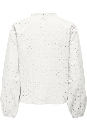 ONLY Onlalfie Nice Emb Ls Shirt Cloud Dancer S