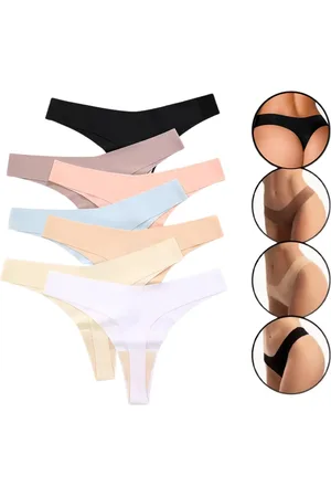 Merkloos 7 Pack - Invisible Dames String Naadloos - - Onderbroek Zonder Naden - No Show - Dames Lingerie / Ondergoed Set