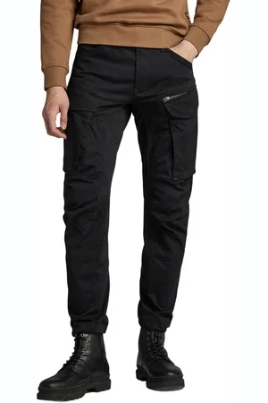 G-Star RAW Heren Cargo Broek ROVIC ZIP 3D STRAIGHT TAPERED tapered Zwart 32W / 34L Volwassenen