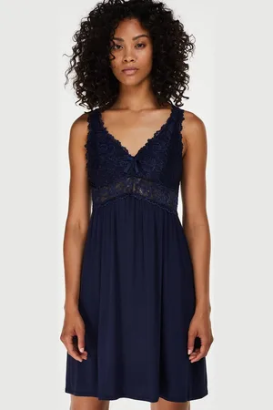 Hunkemöller Dames Slipdress Modal lace - maat 2XS