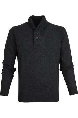 Barbour Trui Wol Patch Antraciet