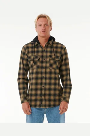 Rip Curl Grunter Flannel Hood Shrt - Washed Moss