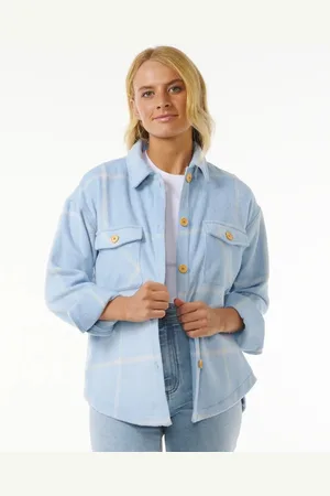 Rip Curl The Search Flannel Shirt - Light Blue