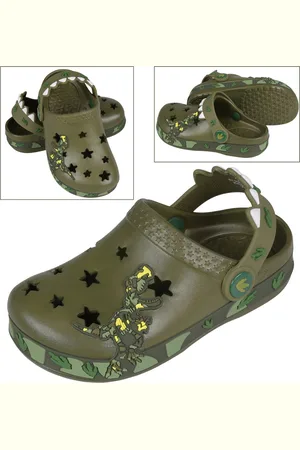 Produkt Groene dino slippers voor jongens, lichte jongensslippers