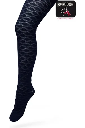Bonnie Doon Bio Kabel Maillot Meisjes Donker Blauw maat 92/110 XS - Ingebreid Kabel patroon - Biologisch Katoen - Uitstekend draagcomfort - Cable Tights - OEKO-TEX - Gladde Naden - Klassiek - - BP213902.111