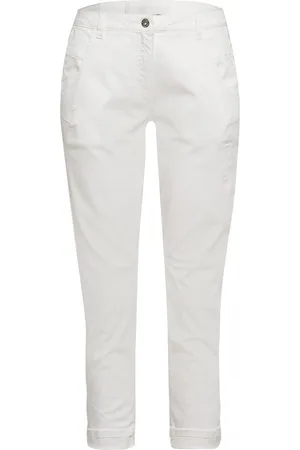 Marc Aurel • off-white broek met beschadigingen • maat 36