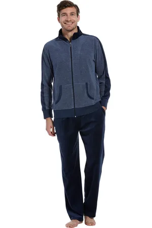 Pastunette Huispak heren - Dark Blue - NOS - Badstof heren pyjama pak - Warm - M
