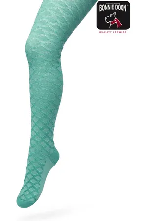 Bonnie Doon Bio Kabel Maillot Meisjes Fel Groen maat 116/134 S- Ingebreid Kabel patroon - Biologisch Katoen - Uitstekend draagcomfort - Cable Tights - OEKO-TEX - Gladde Naden - Klassiek - - BP213902.277