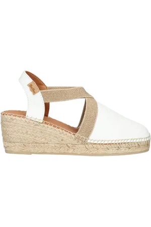 Toni Pons Tossa Leren Dames Espadrilles Blanc