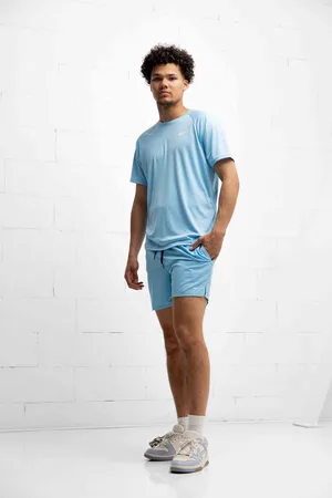 Nike Swim Essential - Short sleeve hydroguard Heren Zwemshirt - Aquarius blue