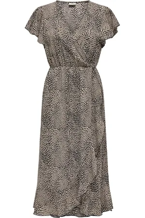 JDY PIPER S/S MIDI FLOUNCE DRESS WVN DIA Dames Jurk