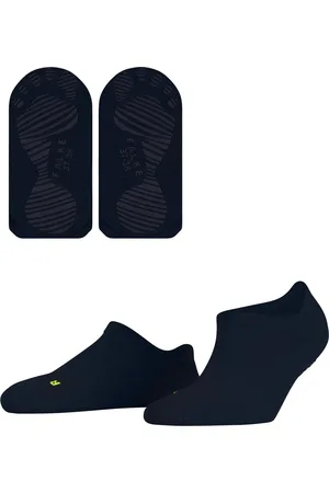 Falke Cool Kick antislip noppen, anatomische pluche zool materiaal sneakersokken dames blauw