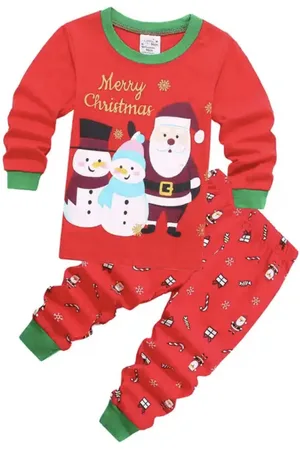 Merkloos EazyPeezy Pyjama in kerstthema - Kerstpyjama kinderen - Kerstmotief - 3 jaar