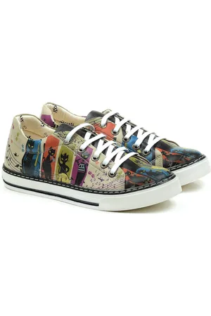 Goby Cats Making Music - Schoenen - Sneakers - Hoge kwaliteit - Handmade - Meisjesprint
