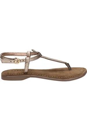 Lazamani Clara Leren Dames Sandalen Copper