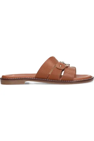 Manfield Dames - Cognac leren sandalen