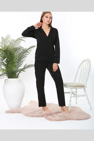 Merkloos Dames Pyjamaset- 2- Delige -Pyjama- Luxe- Nachtkleding- Homewear
