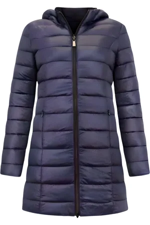 Matogla Puffer Jas Dames Capuchon - Winterparka Dames - Dubbelzijdig - Slim Fit Winterjassen - Blauwe Jas