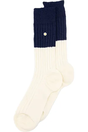 Alfredo Gonzales Unisex merino sokken cosy rib two tone wit & zwart