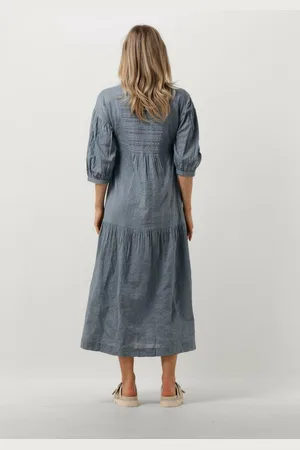 Ruby Tuesday Sage Long Dress With V Smock Jurken Dames - Kleedje - Rok - Jurk -